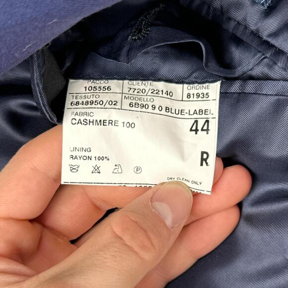 Vintage Polo Ralph Lauren Blazer Mens 44 Blue Flannel 100% Cashmere Jacket - Picture 5 of 8